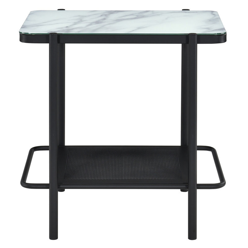 Table de bout avec plateau en verre 23,75 po