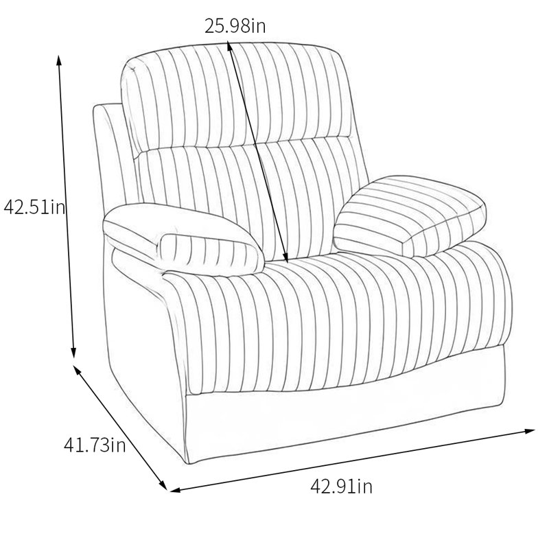 Fauteuil inclinable pivotant moelleux à haute élasticité, Gris