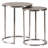 Hamdan Stainless Steel Top Nesting Tables