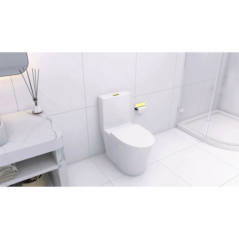 Toilette allongée une pièce