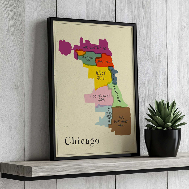 «Chicago Chicago» par Deny Designs, reproduction d'art, 32 x 24, Doré, Impression encadrée