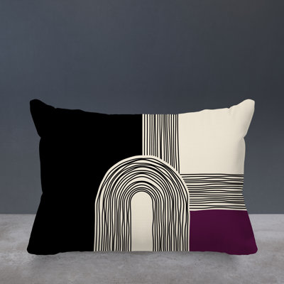 Cassie Abstract Outdoor Reversible Throw Pillow