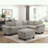 Modern Ottoman with Pocket Coil Support-430954671