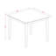 5 Piece Kitchen Table & Chairs Set Includes a Square Dining Room Table and 4 Cream Linen Fabric Parsons Dining Room Chairs, Mahogany-1133033495-1133033494