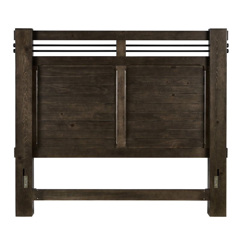 Rustic Brown Queen Panel Bed with Storage Drawer