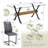 7-Piece Glass Top Dining Table Sets-852886303-852886376