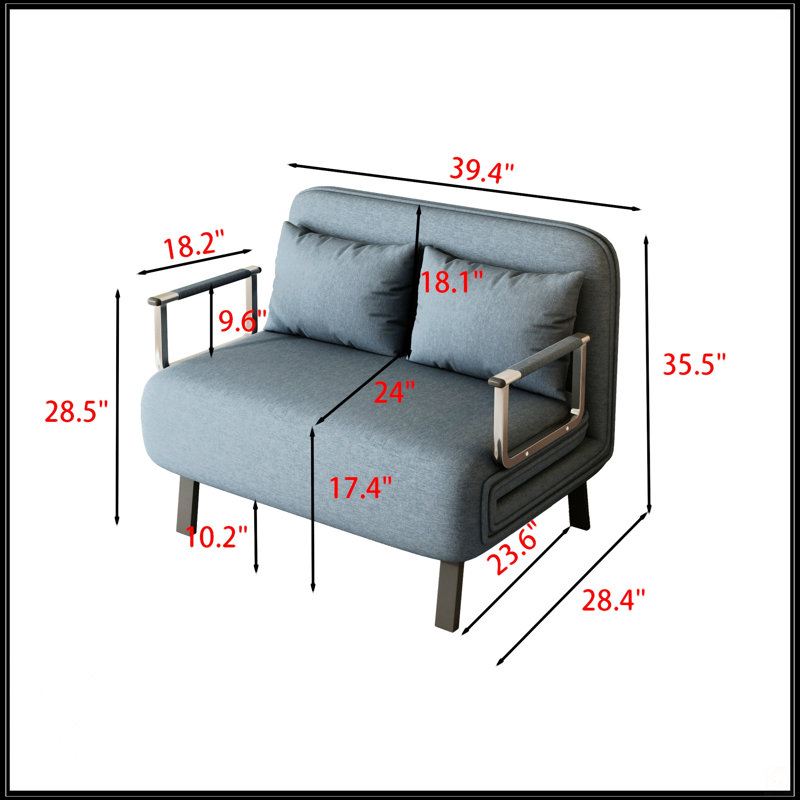 39″ Convertible Chair Bed