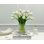 Premium Real Touch Peonies Tulip in Glass Vase Arrangement French Country Flowers Decor Style