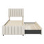 Lit plateforme tapissier avec lit gigogne et tiroirs-548246515