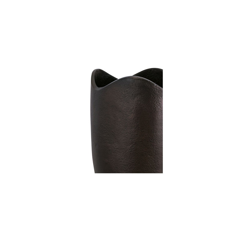 Athena Cast Aluminum Vase Antique Brass, Brown