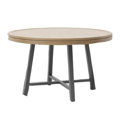 Nily Outdoor Game Table, 51 Inch Round Top W Inlaid Chess Board