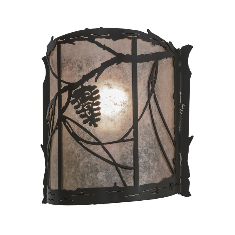 Applique murale encastrée 1 lumière Whispering Pines, Bronze intemporel, H 10 po x l 9 po x P 4 po
