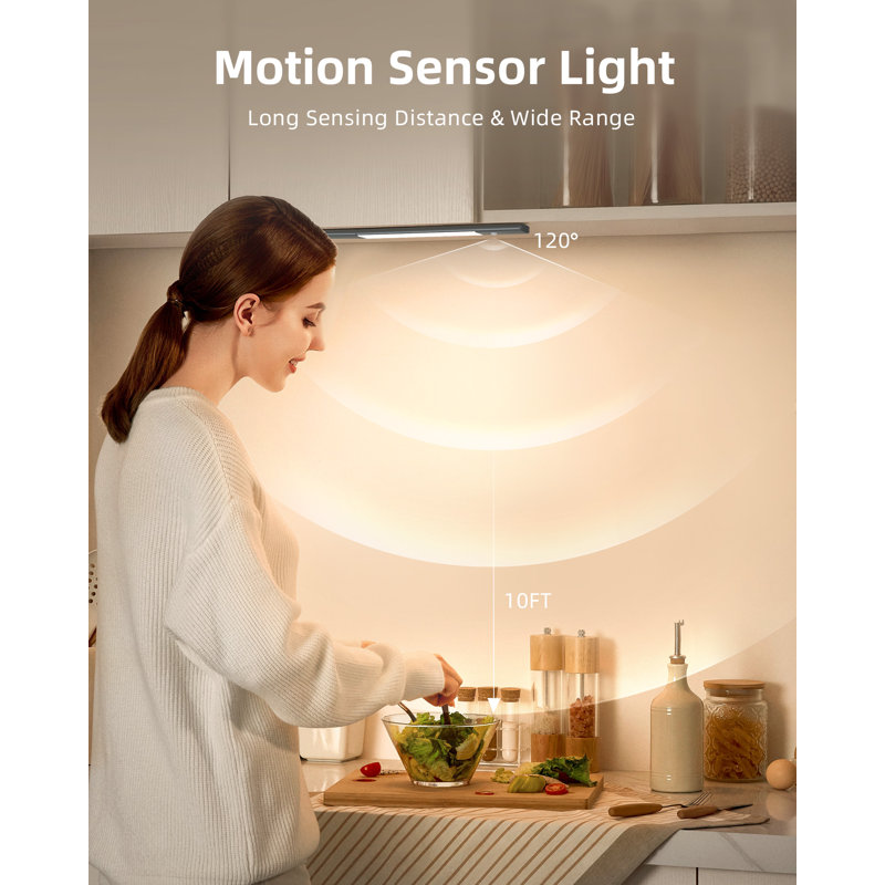 2 Packs Under Cabinet Led Light Wireless Motion Sensor, White