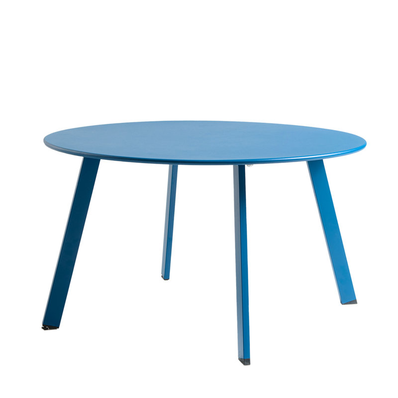Round Outdoor Coffee Table - 70 cm W 70 cm D, Peacock Blue