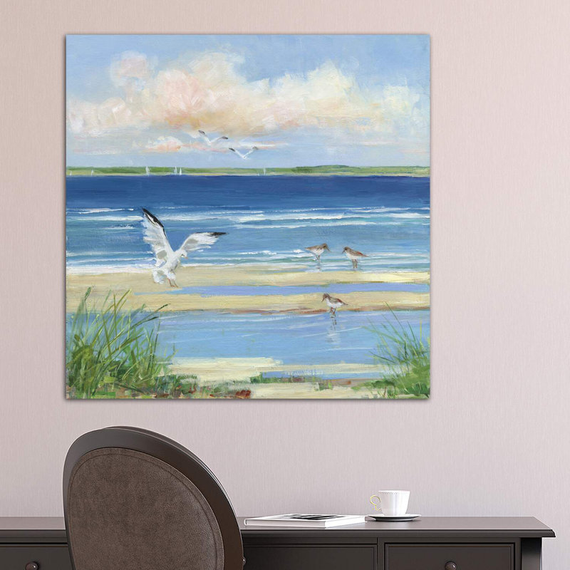 Beach Combing I by Sally Swatland - Wrapped Canvas Print, 93.98 cm H x 93.98 cm W x 3.175 cm D