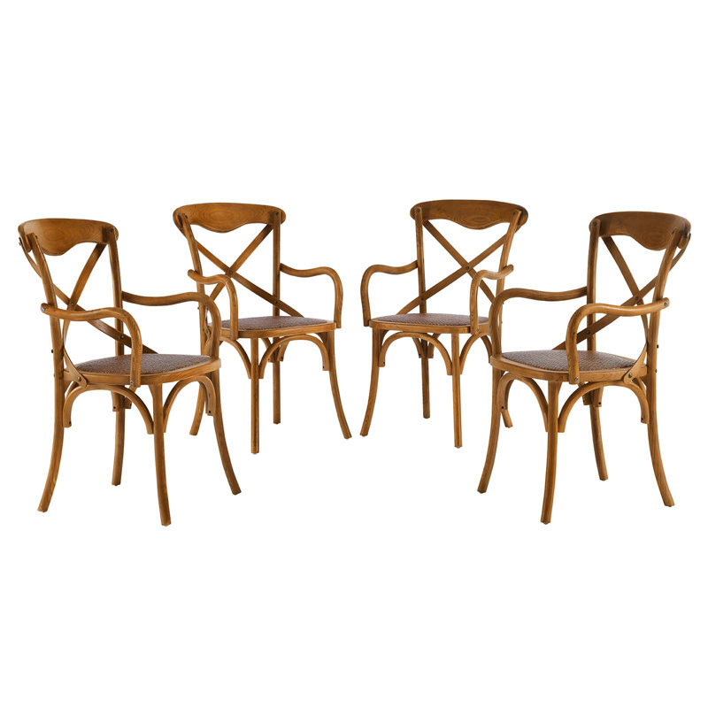 The Barn Wild Hen Dining Armchair (Set of 4) by Modway, Walnut