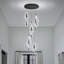 Lustre moderne 5 lumières à DEL en acrylique à intensité variable noir-1823676524-1823676526-1823676528