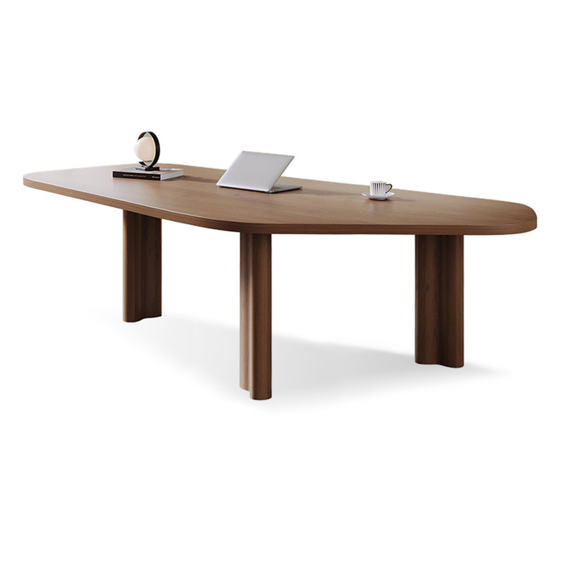 Table de salle à manger en noyer, H 29,53 po x L 94,49 po x l 41,34 po