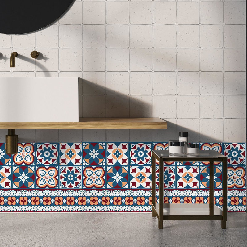 25.4cm W x 25.4cm L PVC Peel and Stick Mosaic Tile