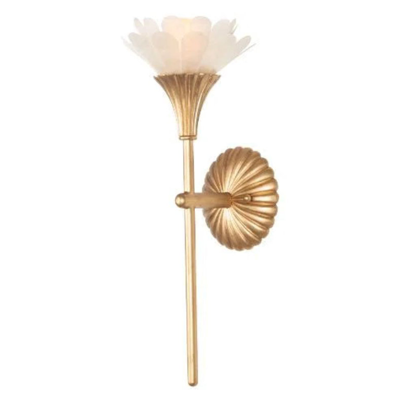 Flora 1 LT Modern Gold Wall Sconce Kalco