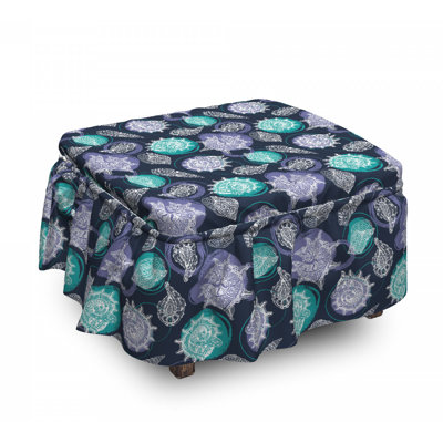 Housse pour repose-pieds ocean grunge
