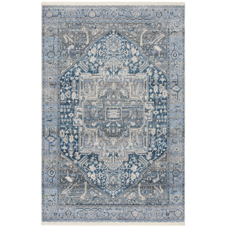 Tapis bleu persan rétro Egremont