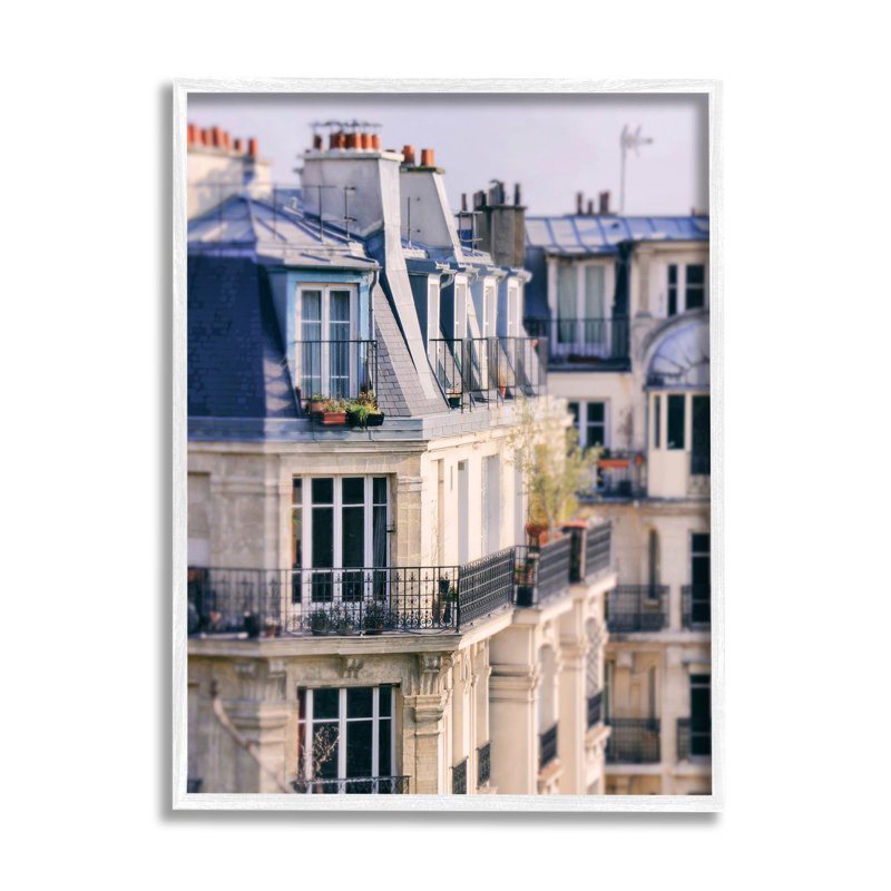 Bâtiments de l'architecture parisienne, estampe numérique de Carina Okula, H 14 po x l 11 po x P 1,5 po
