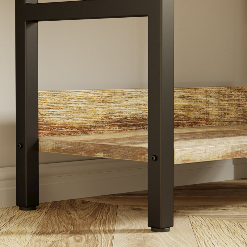 Nadaba Etagere Bookcase, Industrial Brown/Black
