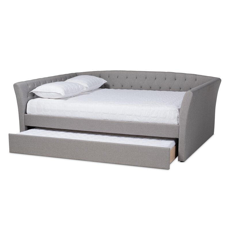 Lark Manor Hupper Upholstered Daybed with Trundle & Reviews | Wayfair