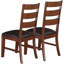 Ensemble de chaises de salle à manger en bois massif à finition noyer antique