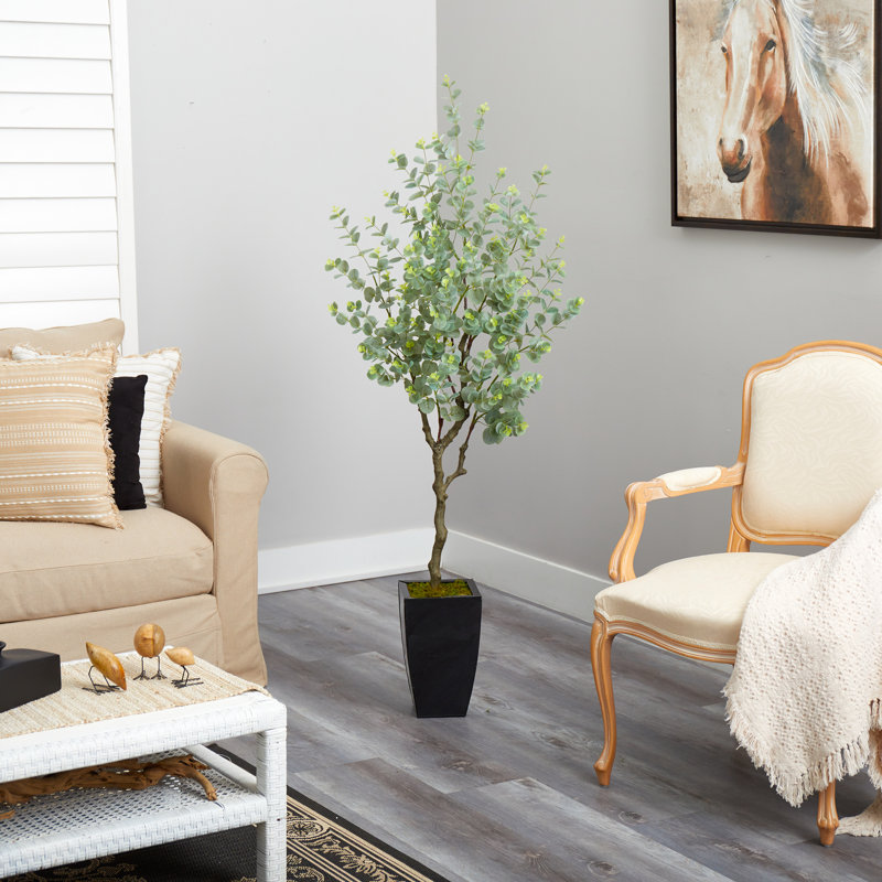 Eucalyptus artificiel 13 po en pot, H 64 po x l 20 po x P 18 po