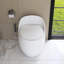 Toilettes allongées de 1,28 GPF en forme d'œuf fixées au sol (siège inclus)