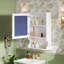 Armoire de rangement de salle de bain murale 20 "avec miroir, rangement mural avec porte, armoire à pharmacie murale à miroir-522032401