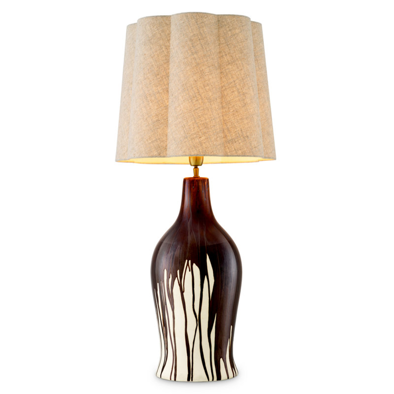 Table Lamp Beatriz Incl Shade, Brown