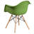 Herculaneum Plastic Chair with Arms and Wooden Legs-45156018