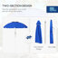Parasol de plage portatif Outsunny