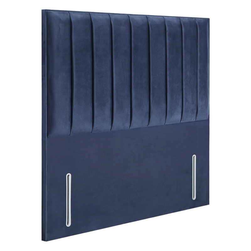 Upholstered Headboard, Navy, Small Double (4'), Velvet