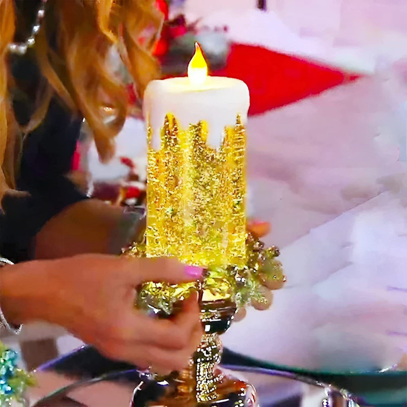 LED Water-filled Wax Candle Lamp