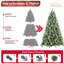 7.5FT Pre-Decorated Christmas Tree With Pine Cones– 1588 Tips, Mixed PVC & Hard Needle Branches, Hinged Easy Setup & Sturdy Metal Stand-1220761058