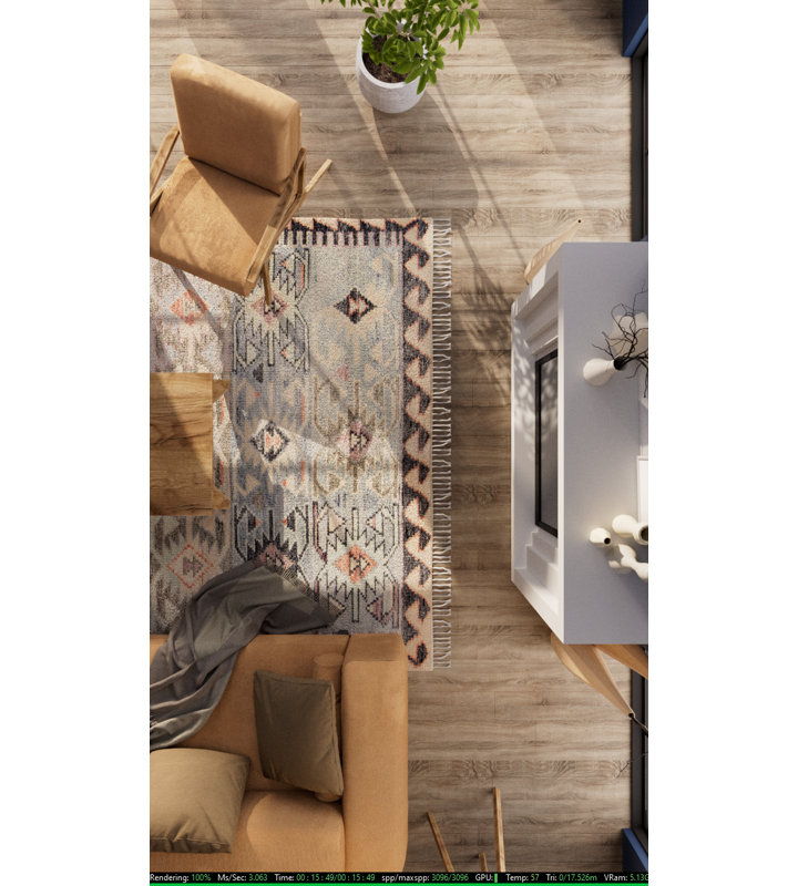 Nomad Wool Southwestern Area Rug, Rectangle 9' X 12'