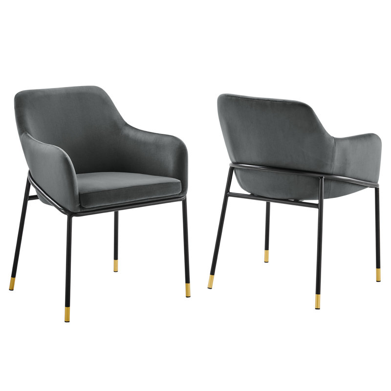 Fauteuil de salle à manger Modway, Gris anthracite