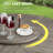 Azur Patio Round 60" Lazy Susan Dining Set With Sunbrella® Cushions And Sunbrella® Umbrella