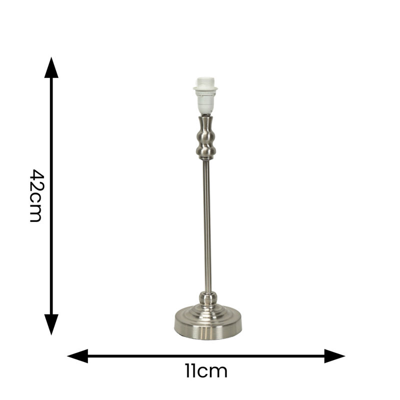 Reselva Metal Table Lamp, Brushed Chrome Base