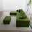 Convertible Modular Sectional Sofa Set Popular Microfiber Fabric Compression Sofa-736030584