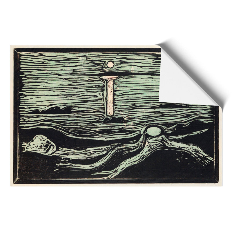 Mystical Shore by Edvard Munch - No Frame Painting, 21cm H x 30cm W x 0.1cm D