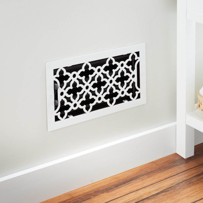 Ballas Steel Wall Register, White, 0.08" H x 7.25" W x 11.38" L