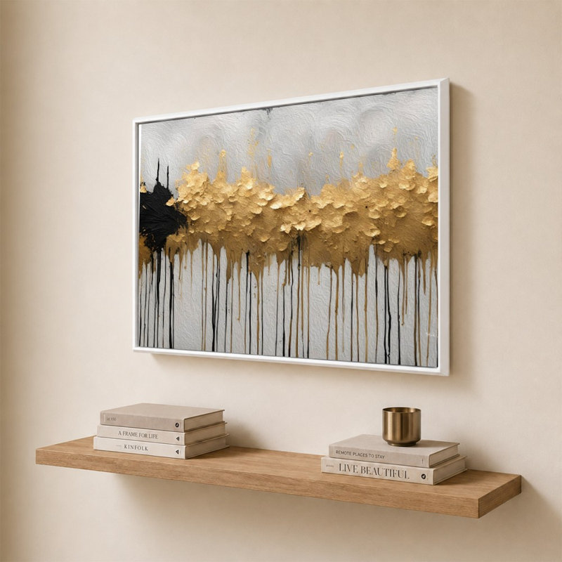 «Isaiah 60: 1 Arise Shine» par Mark Lawrence, reproduction, H 27,5 po x l 43,5 po x P 2 po, Cadre flottant, Champagne