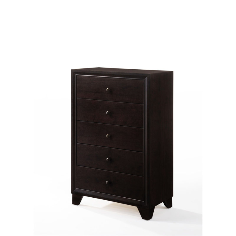 Commode 5 tiroirs Niraj, Noir