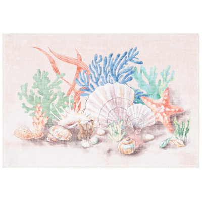 Tapis de porte et de cuisine 306 pêche / vert