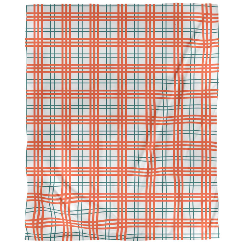 Housse de couette simple Miami throwback Luxury, Housse de couette pour très grand lit, Blanc / turquoise / orange